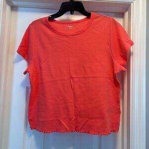 Old Navy Women's Bright Coral Short Sleeve Tee